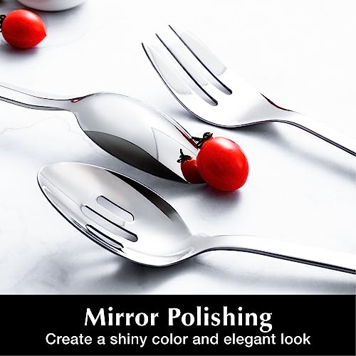10 piece Large Hostess Serving Utensils Set (10 / Silver)