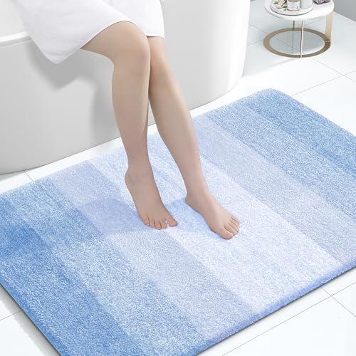 Large Bathroom Rugs 44x32 (44" X 32" / Light Blue)