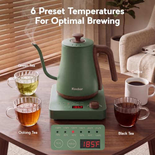 Gooseneck Electric Kettle (Green)