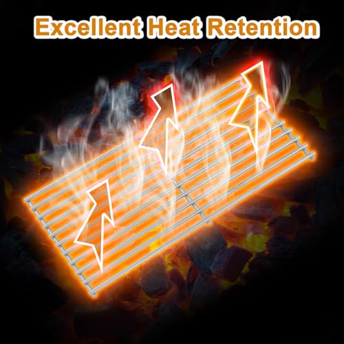 16517 Grill Grates Replacement Parts for Bull Grill Parts 5 Burner Brahma 30 Inch 57568 57569 57568CE 57569CE 57568AGA 57569AGA Lion Premuim L90000 40 Inch Stainless Steel Cooking Grate 5 Pcs (19.25'' x 37.5'' 5 Pcs Grill Grates)