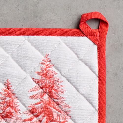 Pot Holders 100% Cotton Potholders (120 - Winter Jouy / 8" x 8" (Pot Holder Pack of 1))