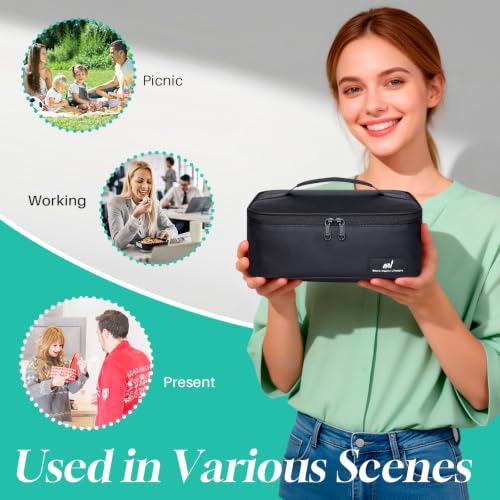 NOL Insulated Lunch Bag for Adults (Black / Small (4.5 Liters))