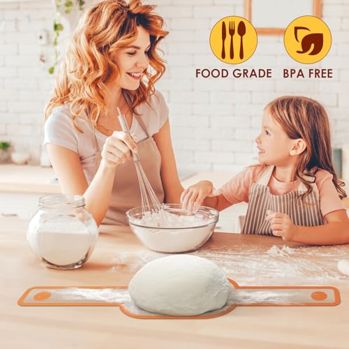 2 Pcs Silicone Bread Sling for Dutch Oven (2pcs Orange Round and Oval)