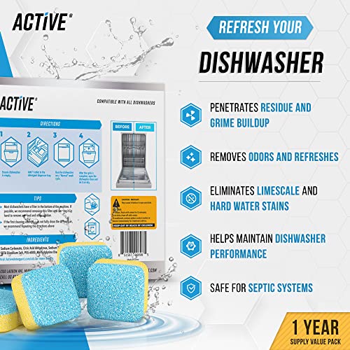 Dishwasher Cleaner And Deodorizer Tablets (24 Count)