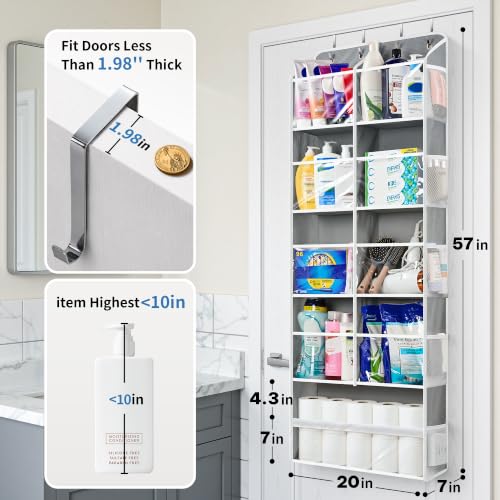 Over the Door Organizer (Grey / 1 Pack (Extra Large))