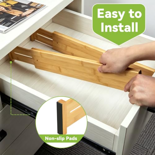 Kitchen Drawer Divider (Natural / 3.2"H, Large)