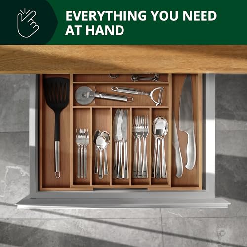 Luxury Bamboo Kitchen Drawer Organizer