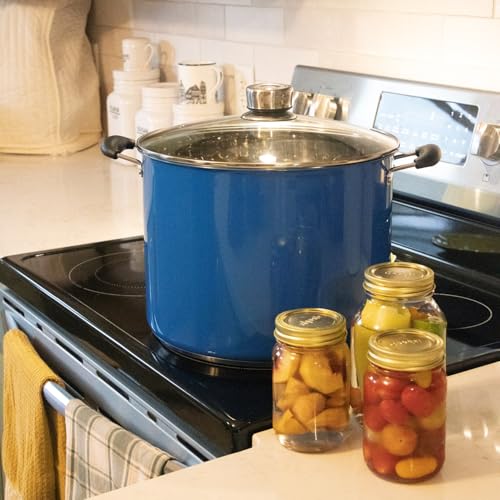 21.5 Quart Water Bath Canner with Pressure Gauge (Blue)