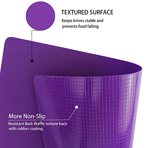 Plastic Cutting Boards for Kitchen (Purple)