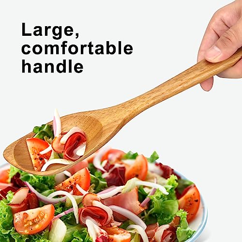 Wooden Spoons for Cooking Spatula Non Toxic Acacia Wood Kitchen Utensils (Corner Spoon)