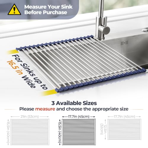 Roll Up Dish Drying Rack Over Sink