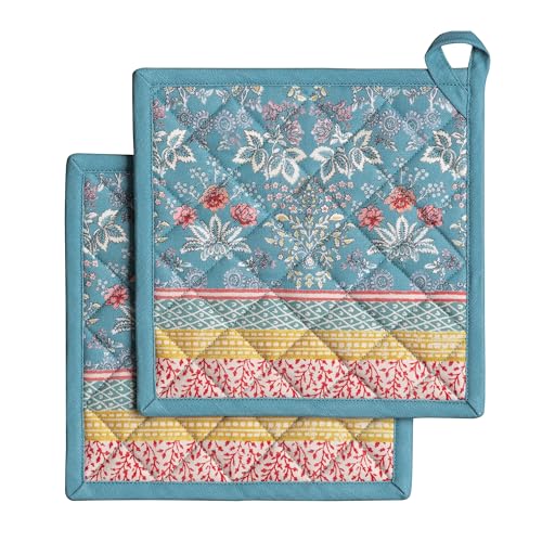Pot Holders 100% Cotton Potholders (001 - Marquise / 8" x 8" (Pot Holder Pack of 2))
