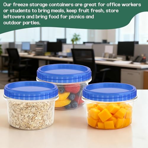 12 Pack Freezer Containers with Screw On Lids (12oz-12pack)
