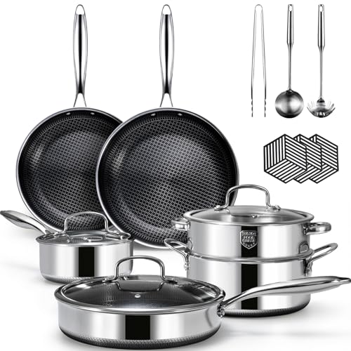 Hybrid Nonstick Cookwre Set (Silver)