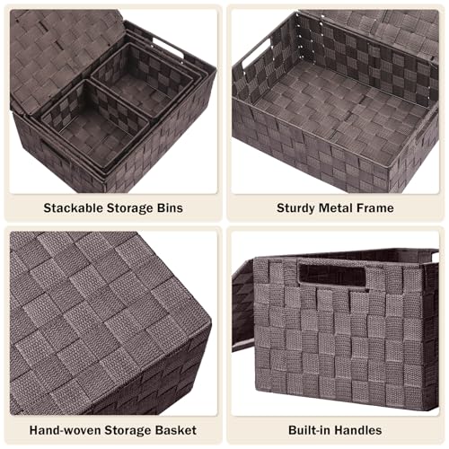 Storage Baskets with Lids (5 Count)
