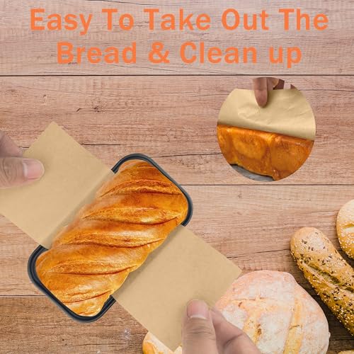 100 Pcs Mini Loaf Pan Liners for Baking Bread Pans 6x3 in Parchment (6.12*3.3 inch)