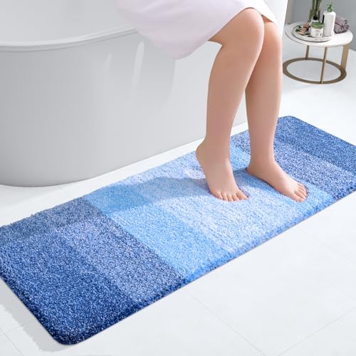 Bathroom Runner Rug 47x17 (47" X 17" / Light Royal Blue)