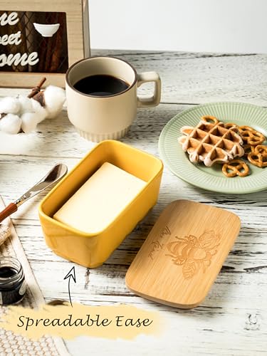 Covered Butter Dish with Lid for Countertop