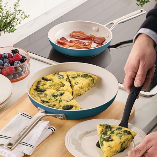 Hard Anodized Ceramic Induction Cookware Skillet Set (8.25-Inch & 10-Inch)