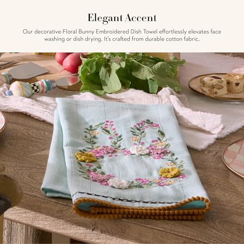 Cotton Dish Towel (Floral Bunny / 1-Pack)