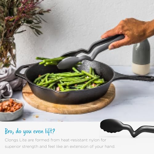 Clongs Click Lock Nylon Kitchen Cooking Tongs