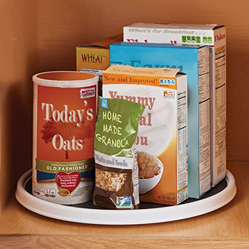 18 Inch Lazy Susan Turntable Organizer (White/Gray / 18 Inch)