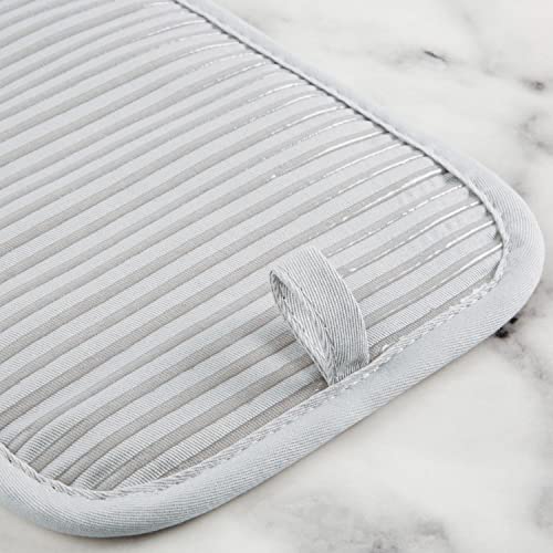 Quilted Cotton Terry Cloth Oven Mitt (Matte Grey)