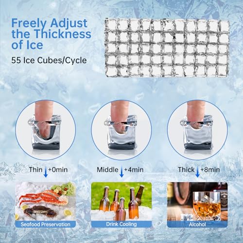 200LBS Undercounter Commercial Ice Maker