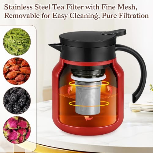 2 PCS 30 OZ Thermal Coffee Carafe (Red / 30 oz)