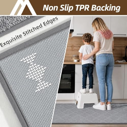 Kitchen Runner Rugs Non (Grey / 24"X 72")