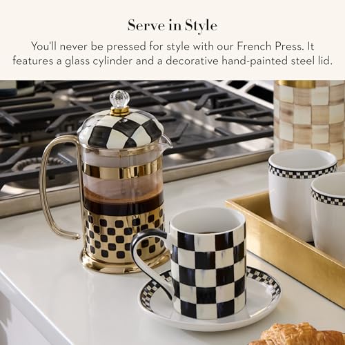Coffee French Press (Courtly Check)