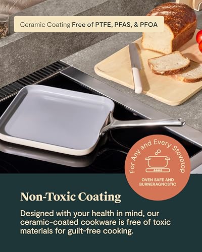 11" Non Stick Square Griddle Pan (Black)
