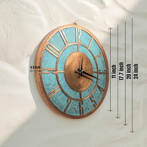 Handmade Copper Wall Clock Artisan Touch in Every Piece (Timeless Patina / 11)