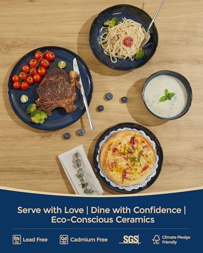 Stoneware Dinnerware Sets for 8 (Starry Blue / Set (32pcs))