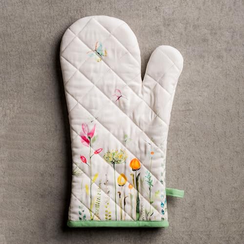 Maison d'Hermine Oven Gloves 100% Cotton Oven Mitt (019 - Botanical Fresh / 7.5" x 13" (Oven Mitt))
