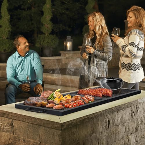Foldable Rectangular Heavy‑Duty Steel Fire Pit Cooking Grate (40 inch)