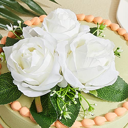 9 Pcs Cake Flower Toppers Floral Wedding Cake Decoration