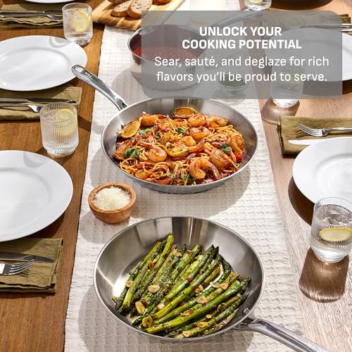 Gourmet Stainless Steel 8.5 Inch Frypan (Fry Pan / 8-Inch)