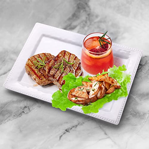 Embossed effectSet of 2 melamine rectangular serving trays (2 Count)