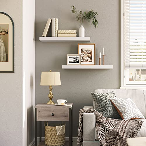 Floating Shelves for Wall (White / 23.6 Inches)