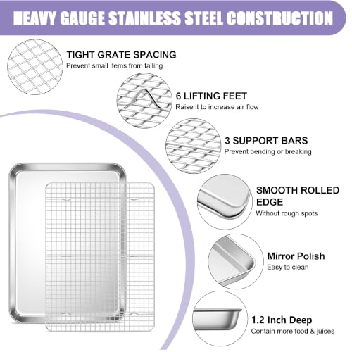 Large Baking Sheet with Wire Rack (20"x14")