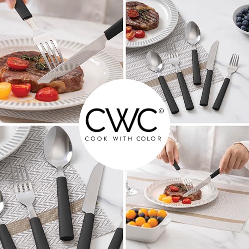 Bamboo Kitchen Utensil Set with Drawer Organizer (Black / 25 Piece Cutlery Set)