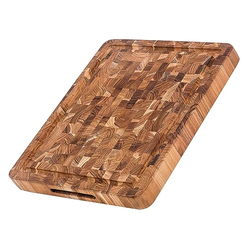Butcher Block Carving Board (With Juice Groove / Medium (16 inch x 12 inch x 1.5 inch))