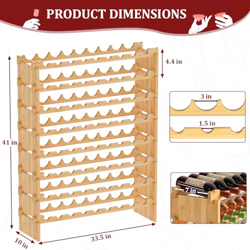 Wine Rack Freestanding Floor (Yellow)