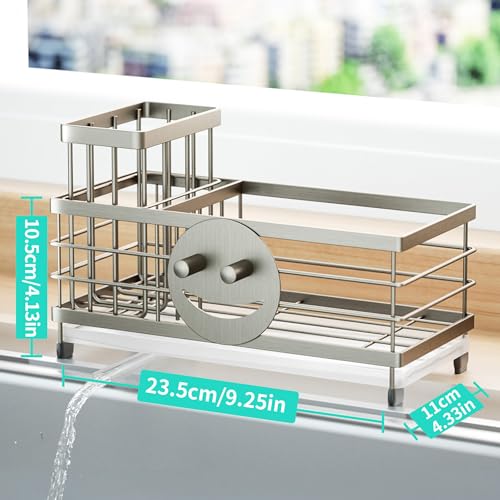 Sink Caddy Sponge Holder (Brushed Nickel / Twin)