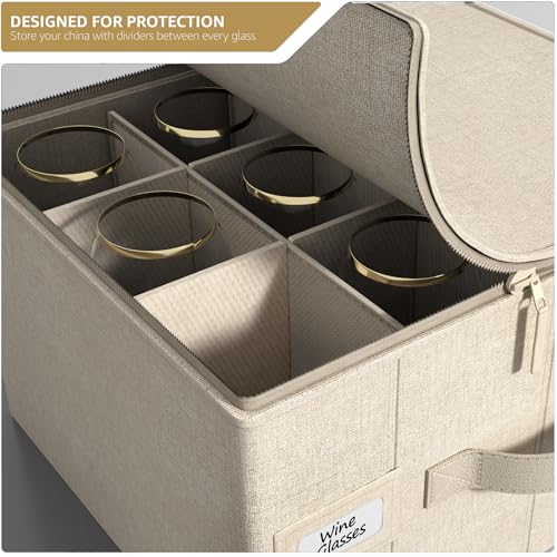 Wine Glass Storage (Beige / 1 Piece Wine Glass Storage)