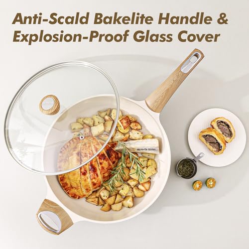 Ceramic Pots and Pans Set Nonstick (Ceramic Taupe)