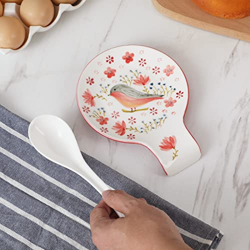 Hand Painted Spoon Rest (Red)