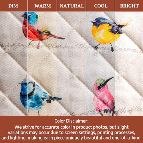 Maison d'Hermine Oven Gloves 100% Cotton Oven Mitt (003 - Birdies on Wire / 7.5" x 13" (Oven Mitt))