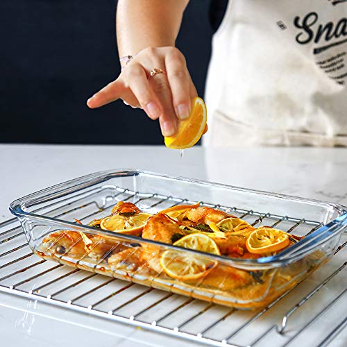 8 Piece Deep Glass Baking Dish with Lids